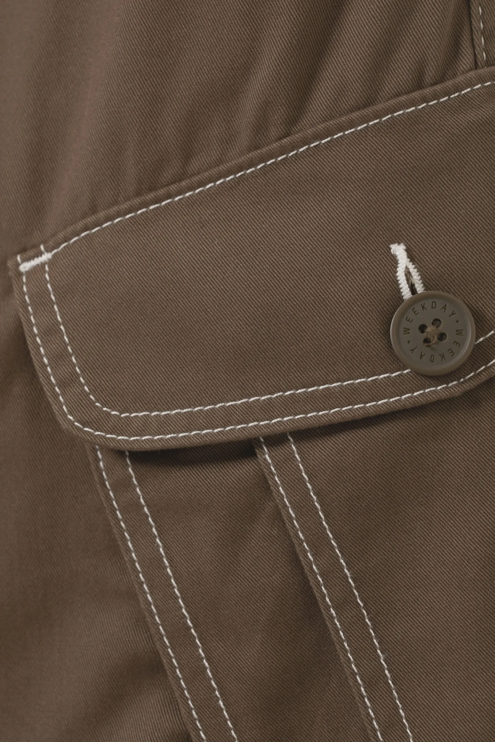 Weekday LOOSE BOOTCUT CARGO TROUSERS dark brown Discount