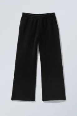 Weekday LOOSE FLEECE TROUSERS black Flash Sale