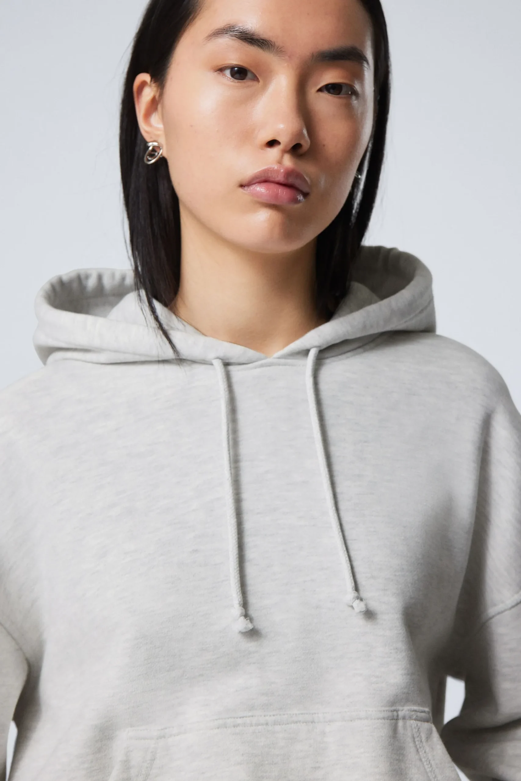 Weekday LOOSE HEAVYWEIGHT HOODIE light grey New