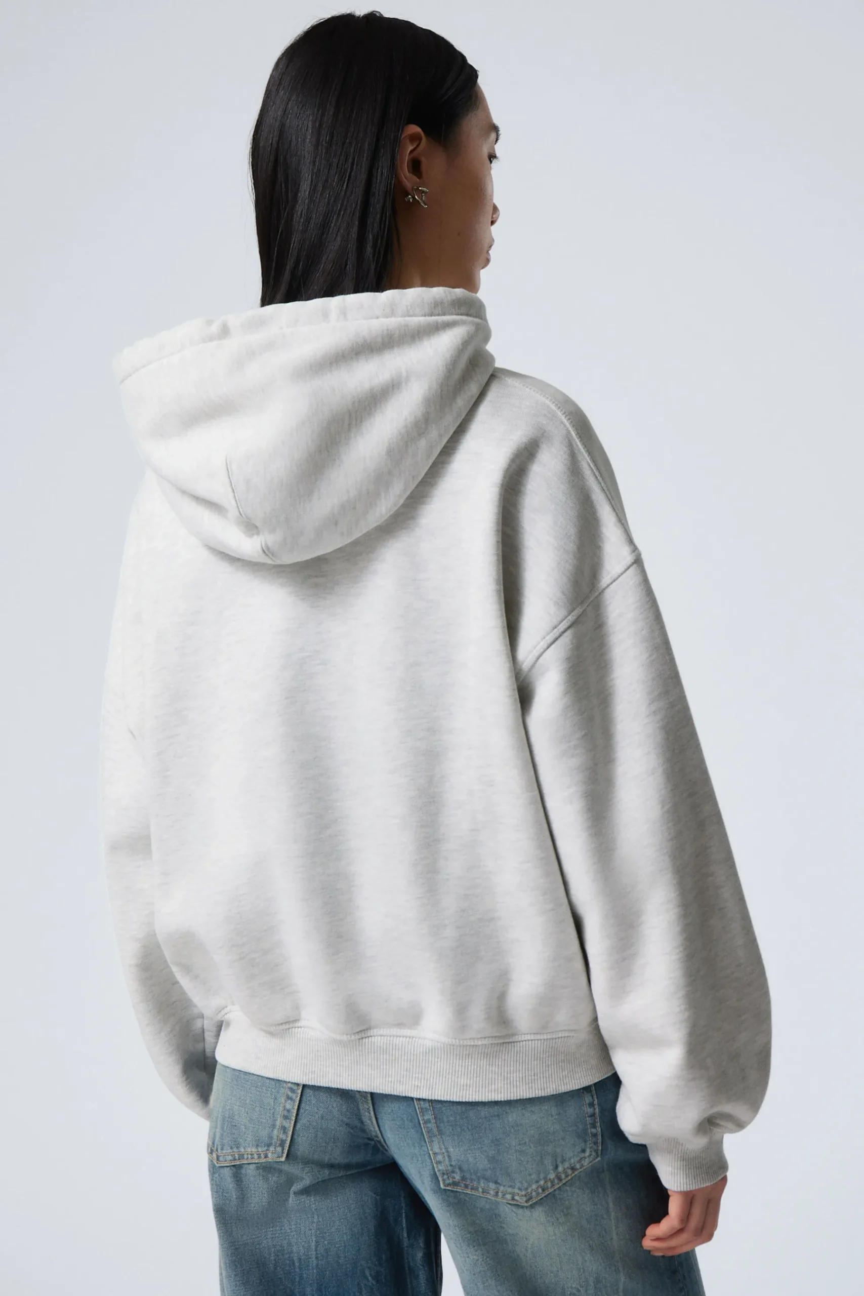 Weekday LOOSE HEAVYWEIGHT HOODIE light grey New