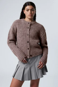 Weekday LOOSE KNITTED CARDIGAN dark grey Best Sale