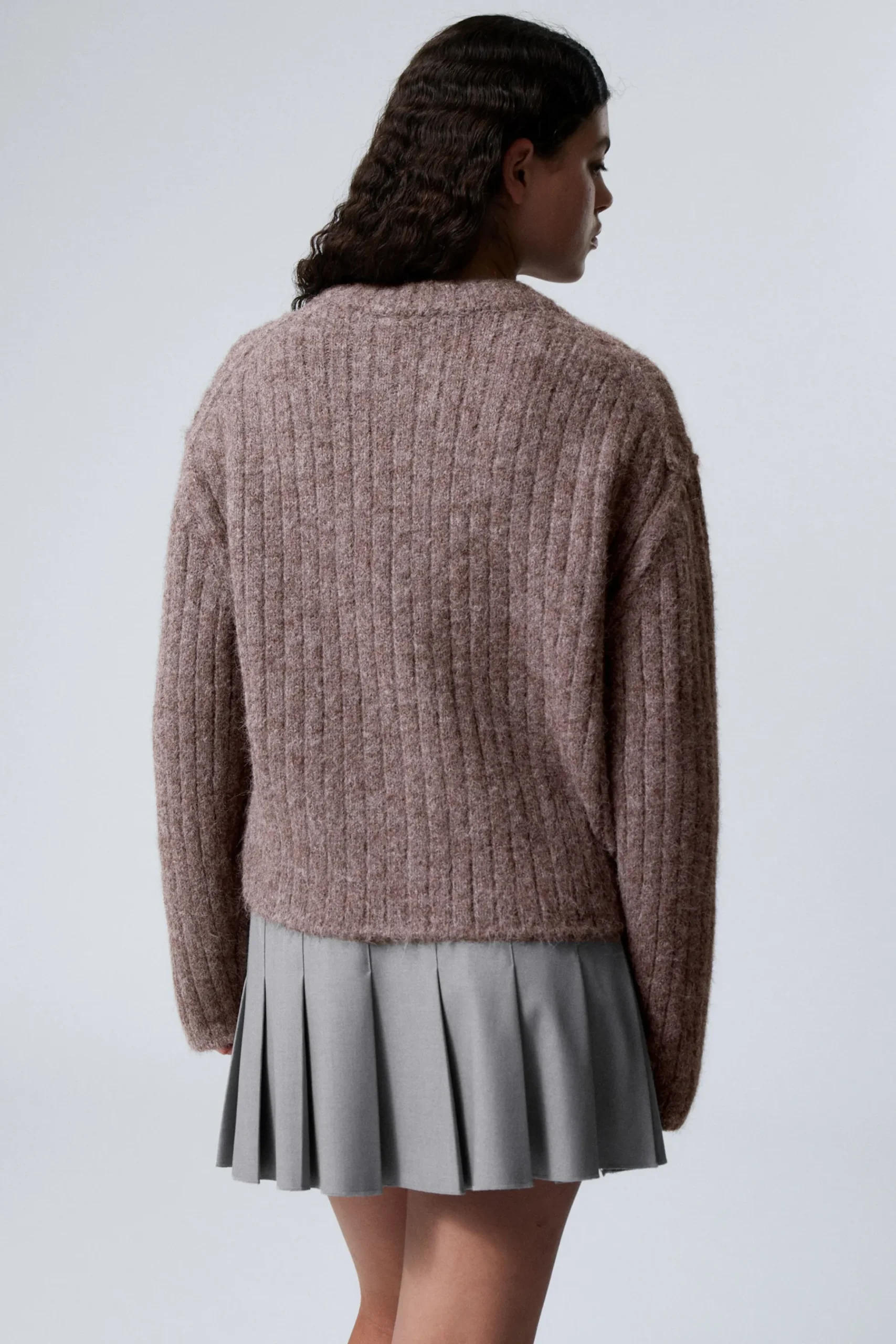 Weekday LOOSE KNITTED CARDIGAN dark grey Best Sale