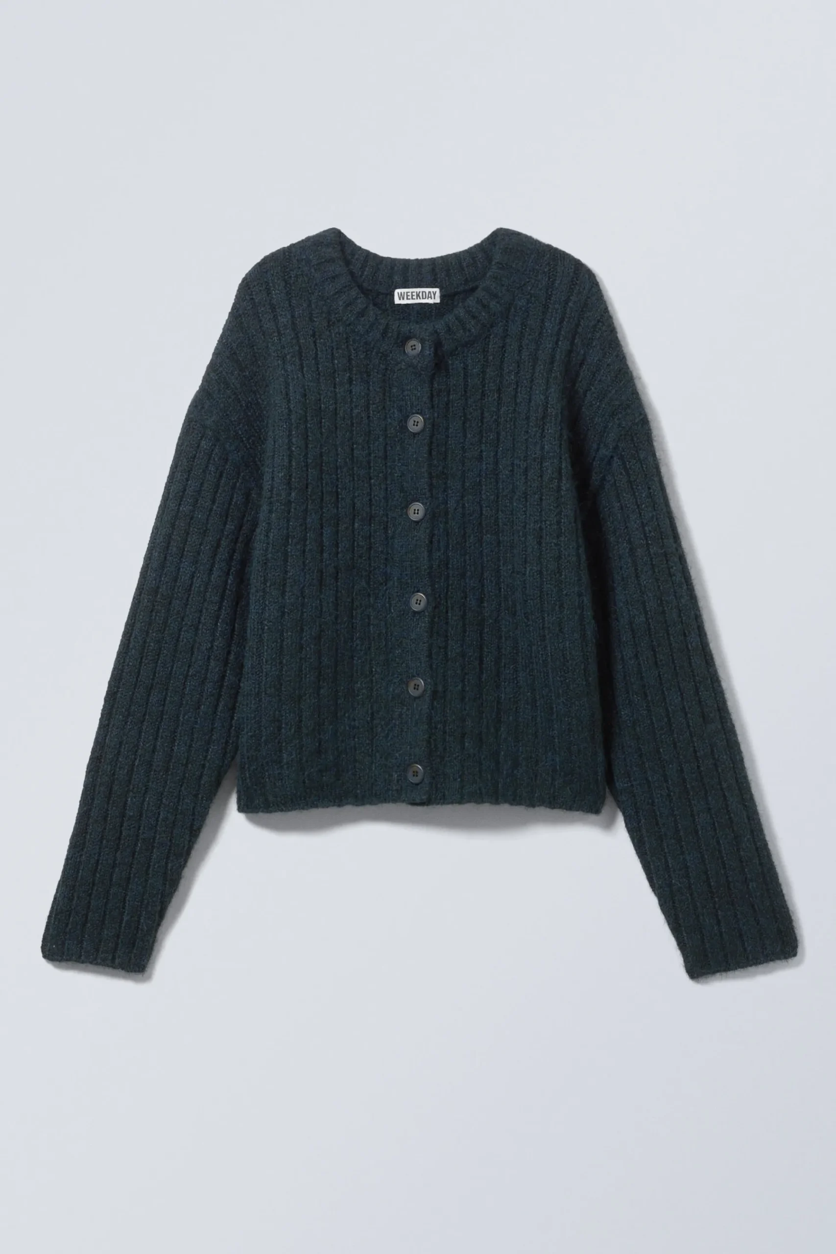 Weekday LOOSE KNITTED CARDIGAN navy blue Shop