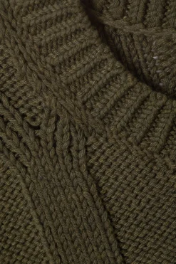 Weekday LOOSE KNITTED STRUCTURED SWEATER dark khaki green Online