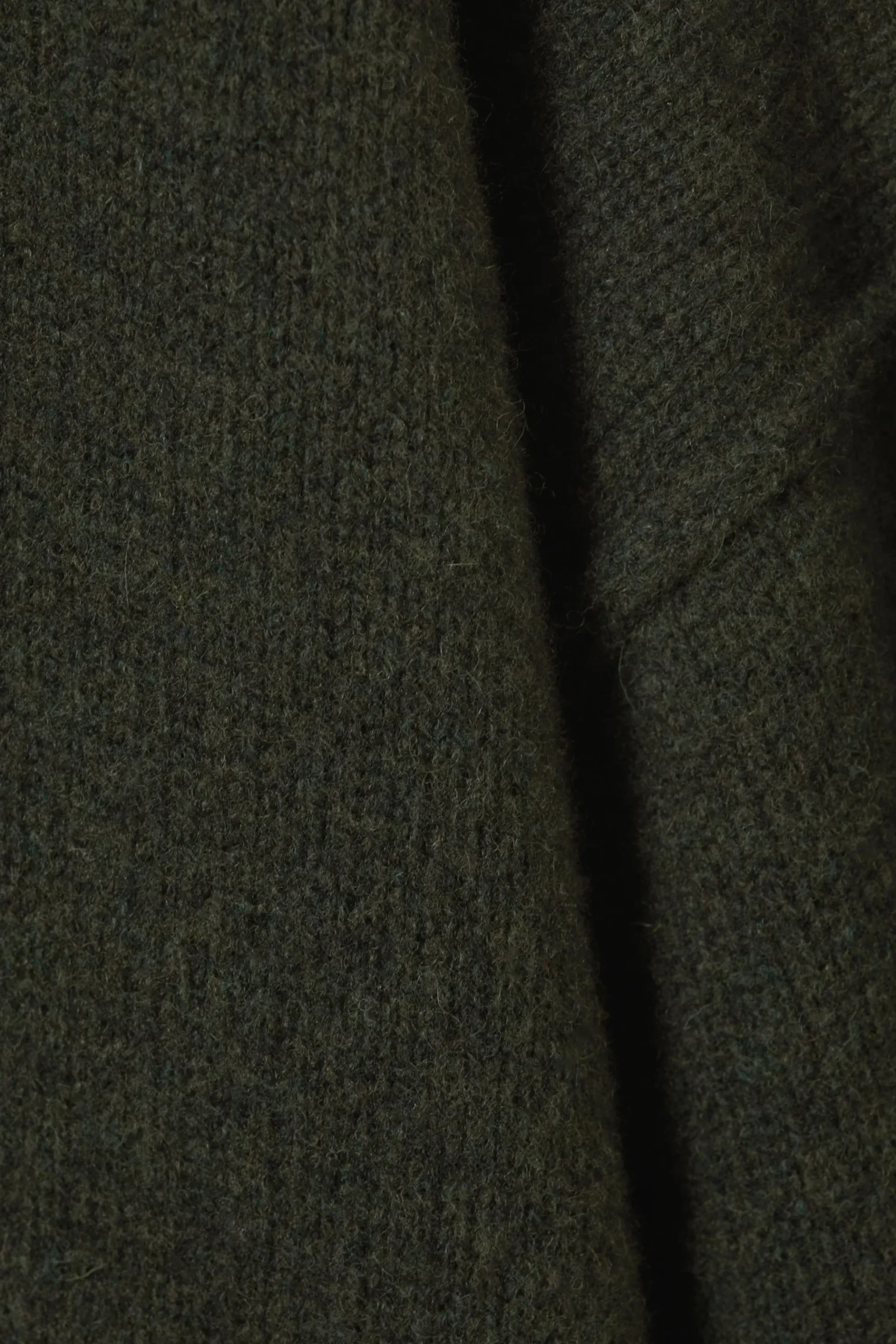 Weekday LOOSE KNITTED WOOL SWEATER dark green melange Hot