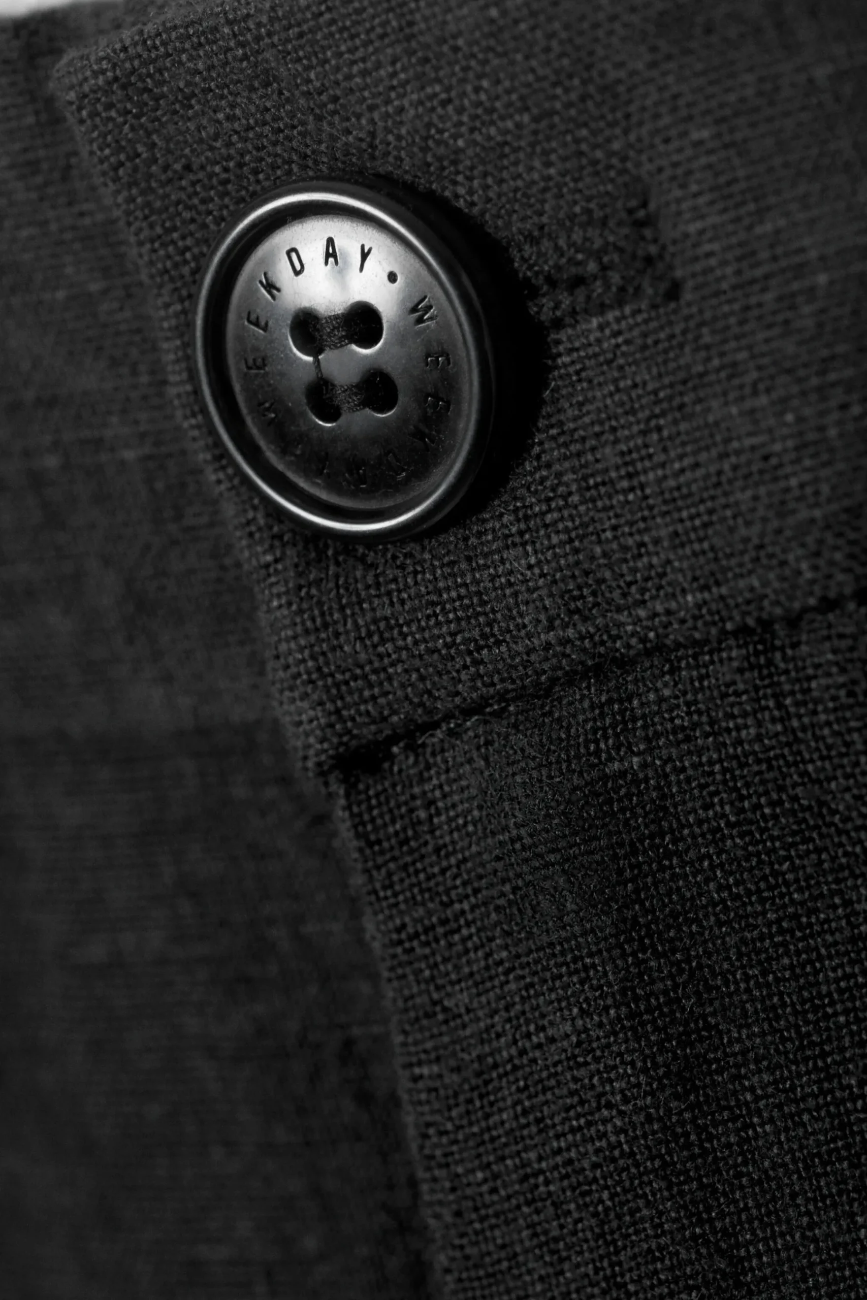 Weekday LOOSE LINEN SUIT SHORTS black Cheap