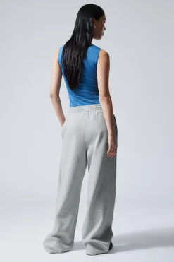 Weekday LOOSE LONG HEAVYWEIGHT SWEATPANTS grey melange Discount