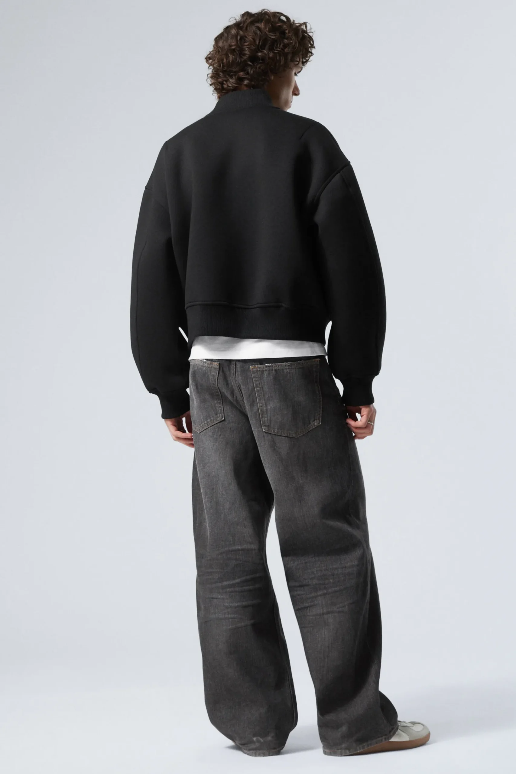 Weekday LOOSE SCUBA BOMBER JACKET black Sale