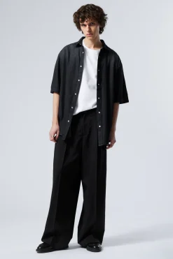 Weekday LOOSE SHORT SLEEVE DENIM SHIRT blue touch Hot