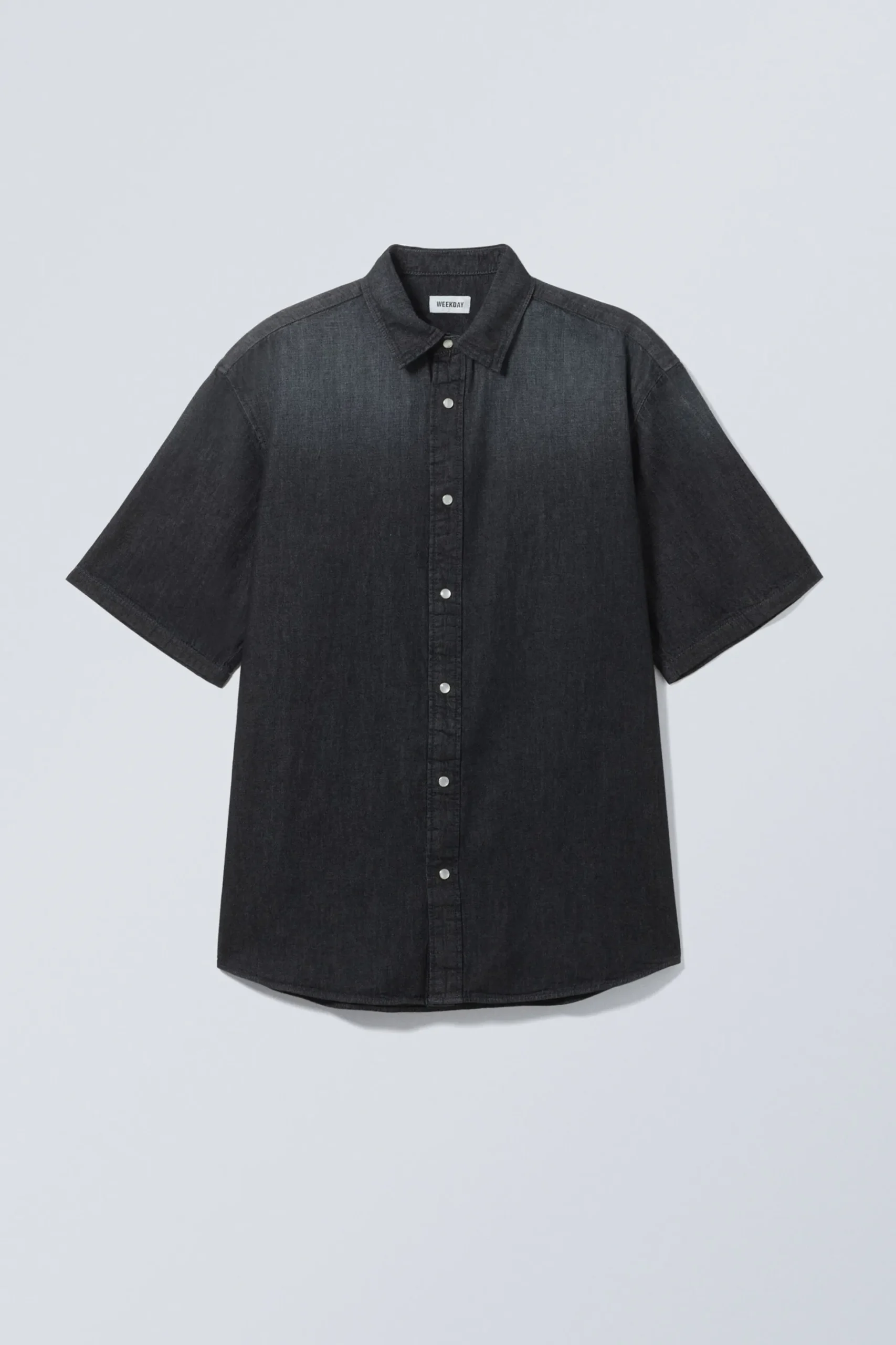 Weekday LOOSE SHORT SLEEVE DENIM SHIRT blue touch Hot
