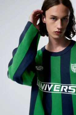 Weekday LOOSE SOCCER TEAM KNITTED SWEATER green Fashion