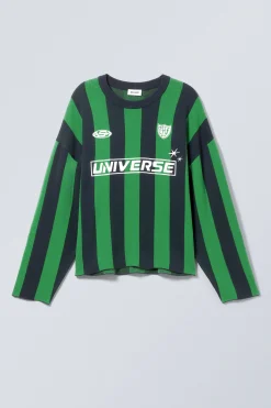 Weekday LOOSE SOCCER TEAM KNITTED SWEATER green Fashion