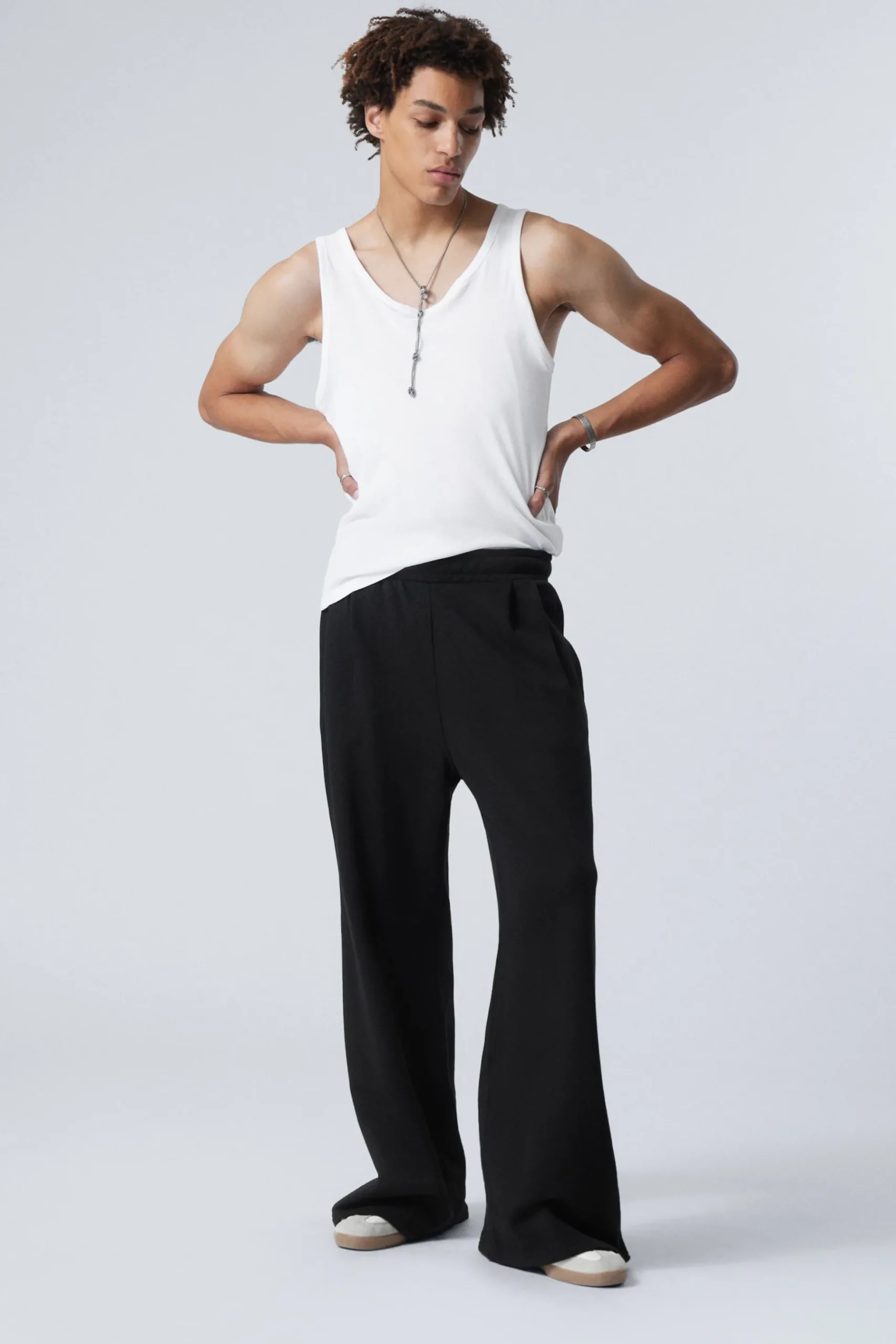 Weekday LOOSE WIDE HEAVYWEIGHT SWEATPANTS black Sale