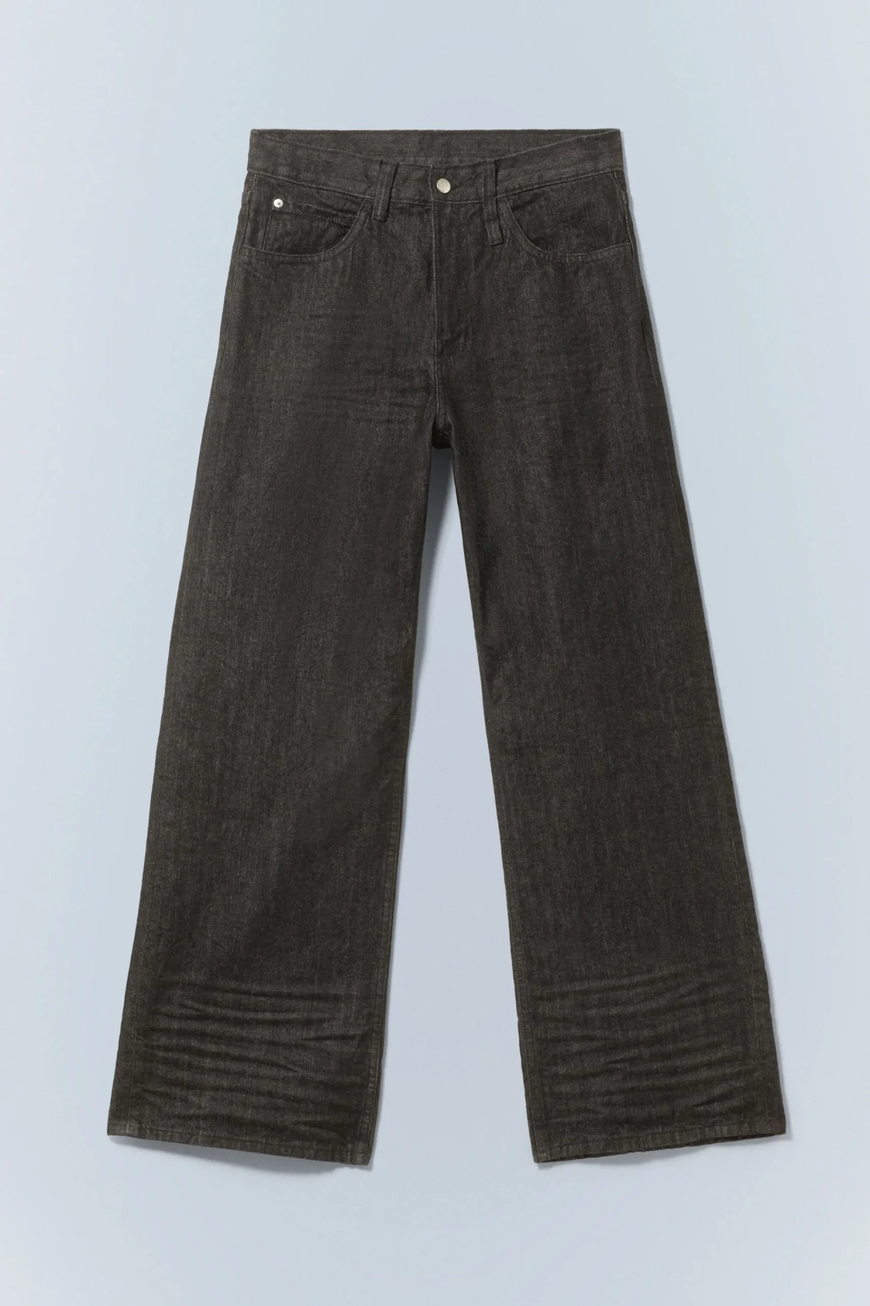 Weekday LOOSER REGULAR WAIST LOOSE STRAIGHT JEANS extra black rinse New