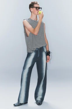 Weekday LOOSER REGULAR WAIST LOOSE STRAIGHT JEANS blue spray Hot
