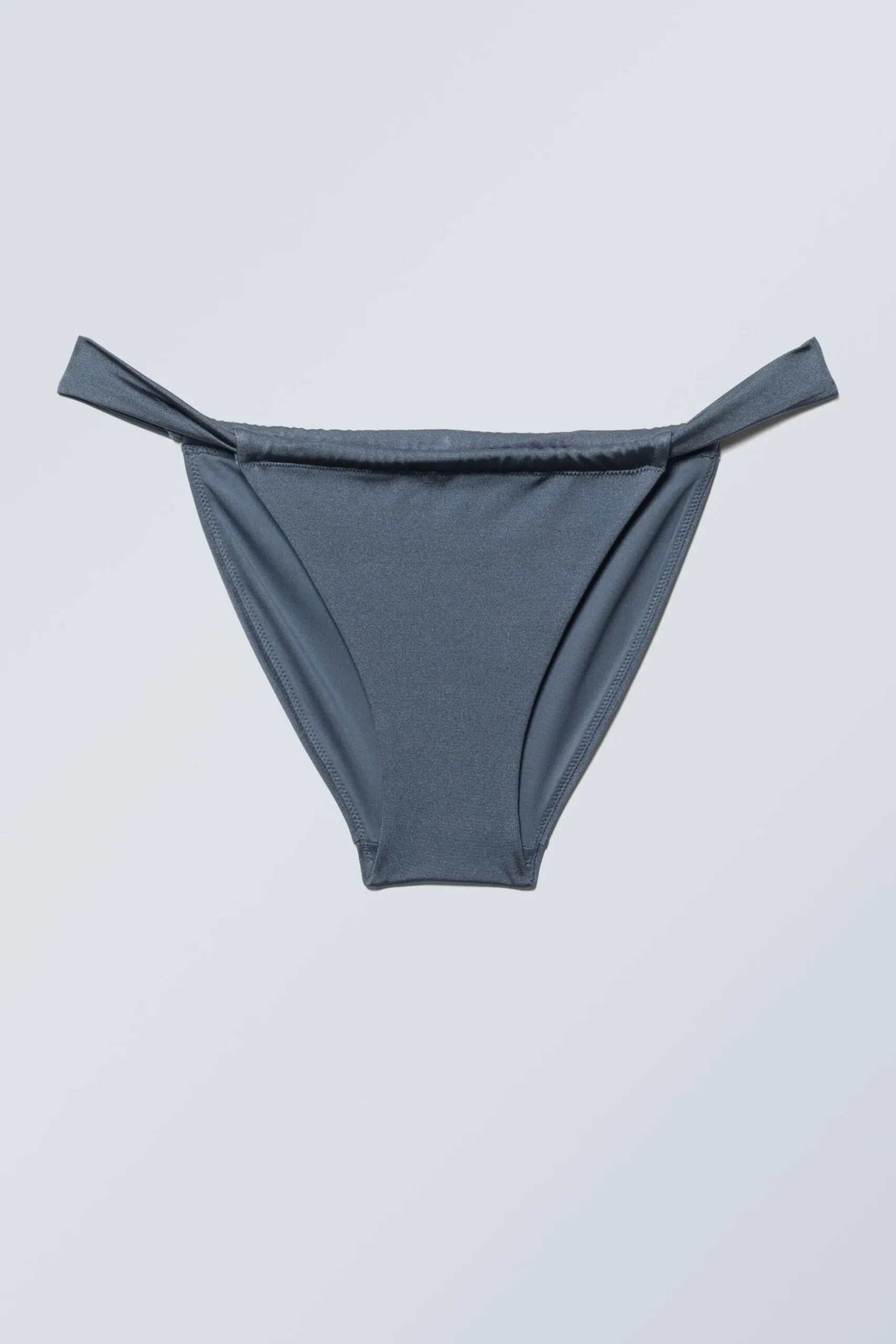 Weekday LOW WAIST RUCHED BIKINI BRIEFS blue shimmer Shop