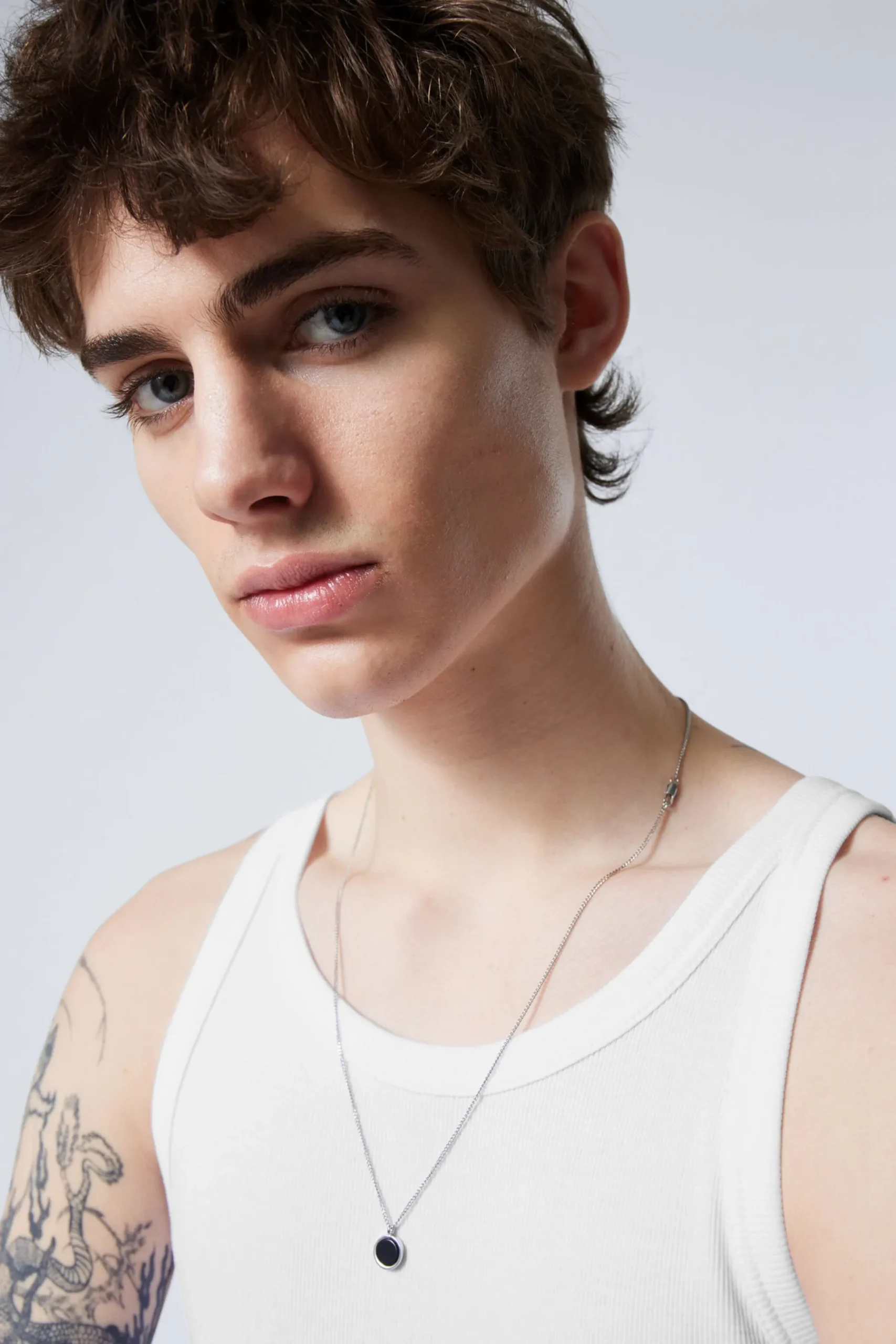 Weekday MATHEUS RIB TANK TOP white Hot