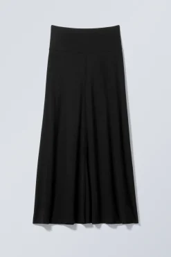Weekday MAXI JERSEY SKIRT black Sale