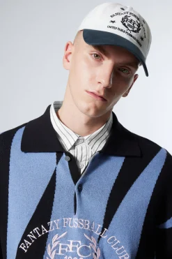 Weekday MERCH BASEBALL CAP dark blue & white Outlet