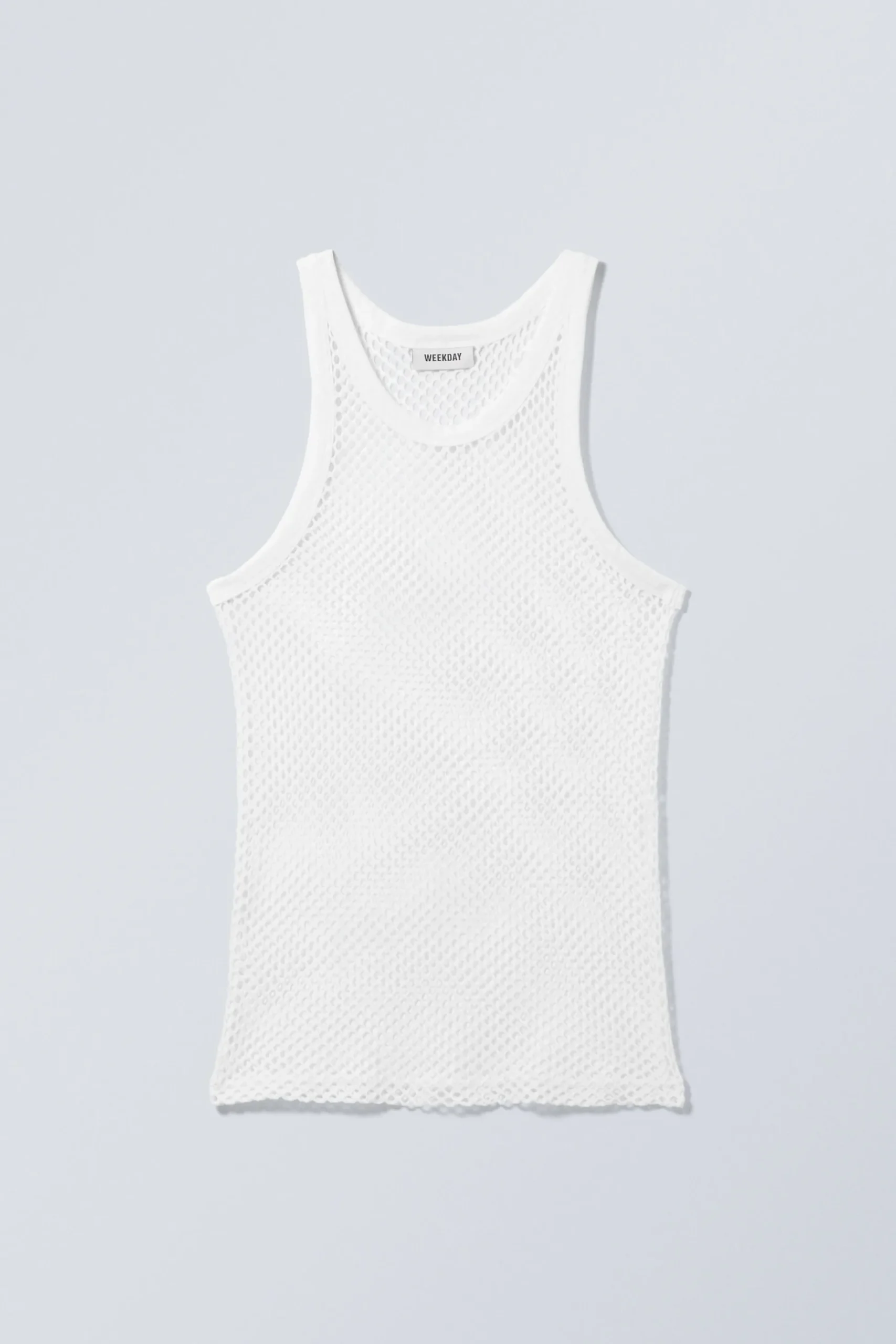 Weekday MESH TANK TOP white Clearance