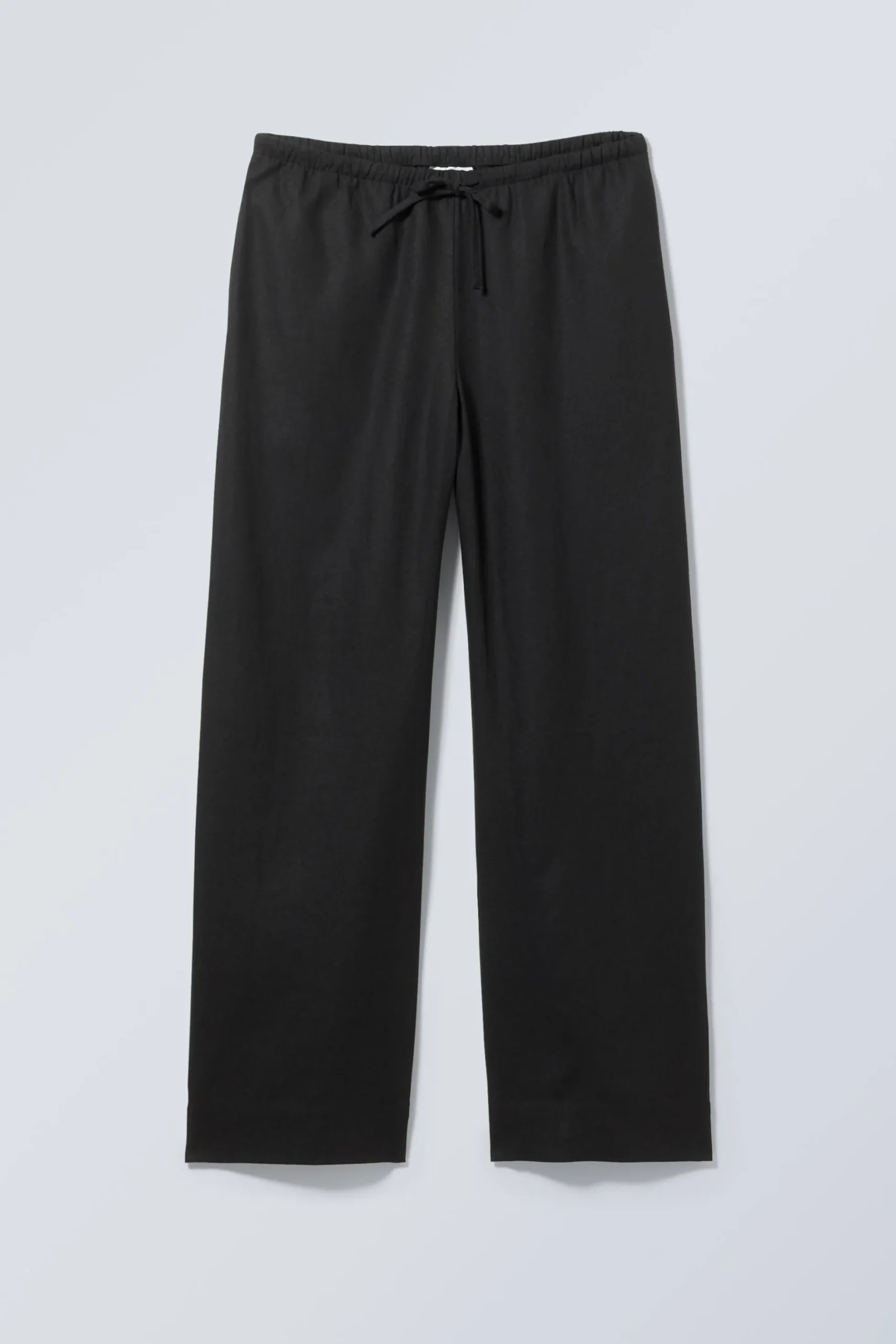 Weekday MIA LINEN MIX TROUSERS black Flash Sale
