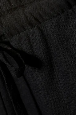 Weekday MIA LINEN MIX TROUSERS black Flash Sale
