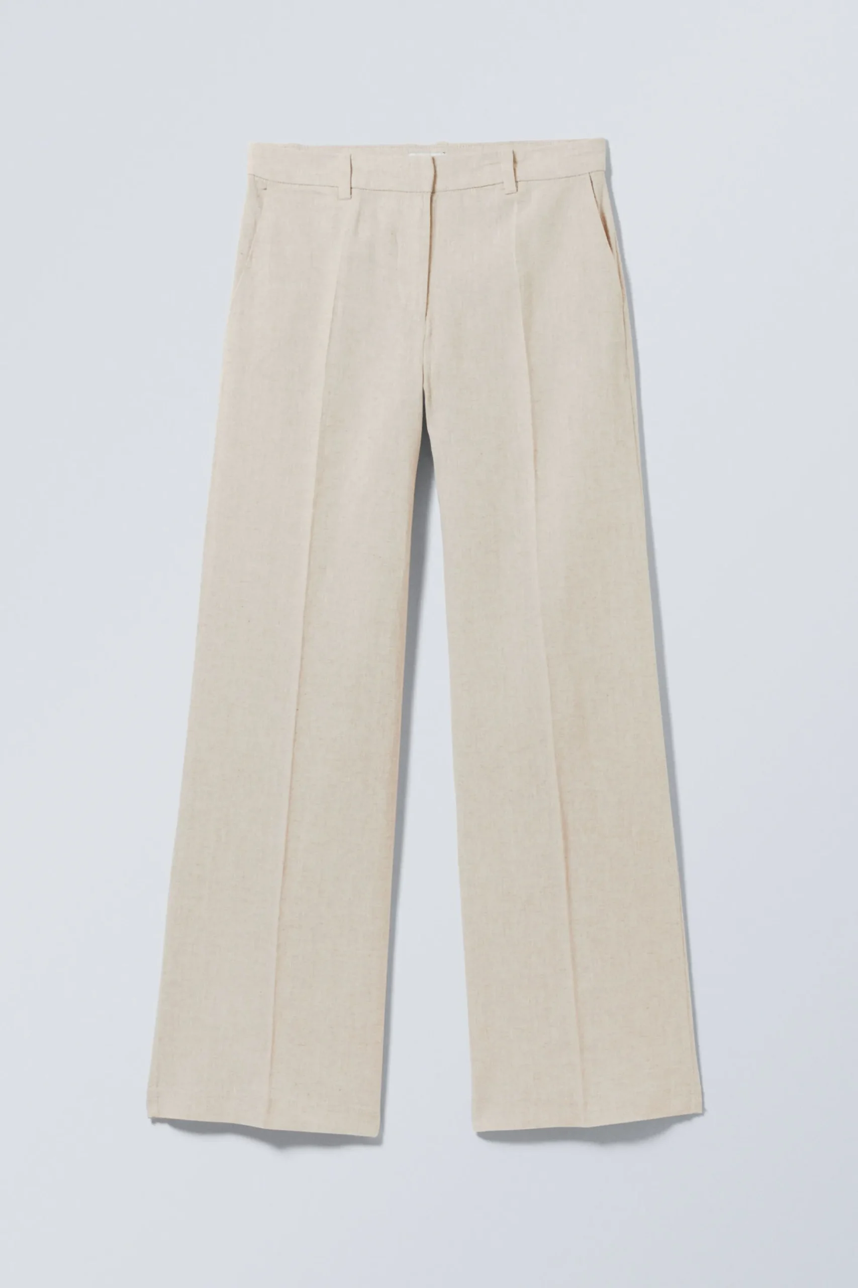 Weekday MID LINEN BLEND SUIT TROUSERS ecru Best