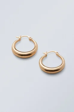 Weekday MIJA HOOP EARRINGS golden Fashion
