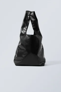 Weekday MINI FAUX LEATHER TOTE black Best Sale