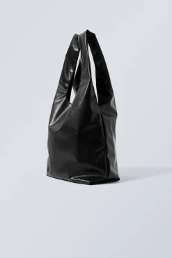 Weekday MINI FAUX LEATHER TOTE black Best Sale