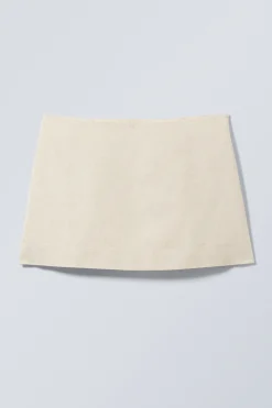 Weekday MINI LINEN BLEND SKIRT ecru Shop