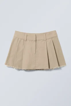 Weekday MINI PLEAT SKIRT beige Fashion