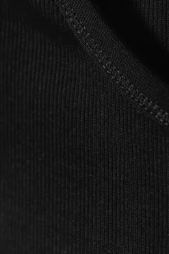 Weekday MINI RIB CROP TOP black Fashion