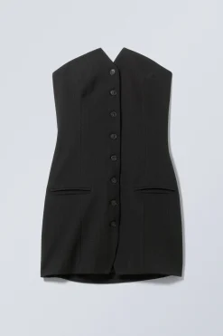 Weekday MINI SUITING DRESS black stripe Best