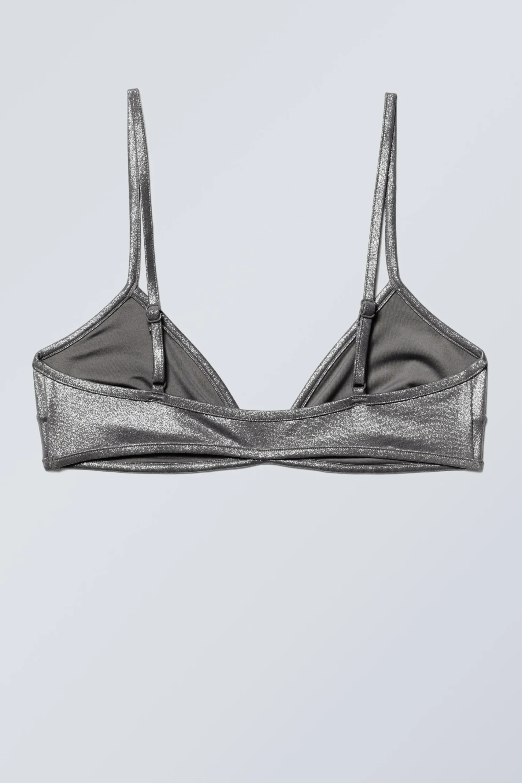 Weekday MINIMAL GLITTER BIKINI TOP grey glitter Flash Sale