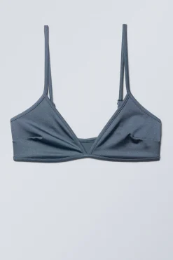 Weekday MINIMAL PULLOVER BIKINI TOP blue shimmer Outlet