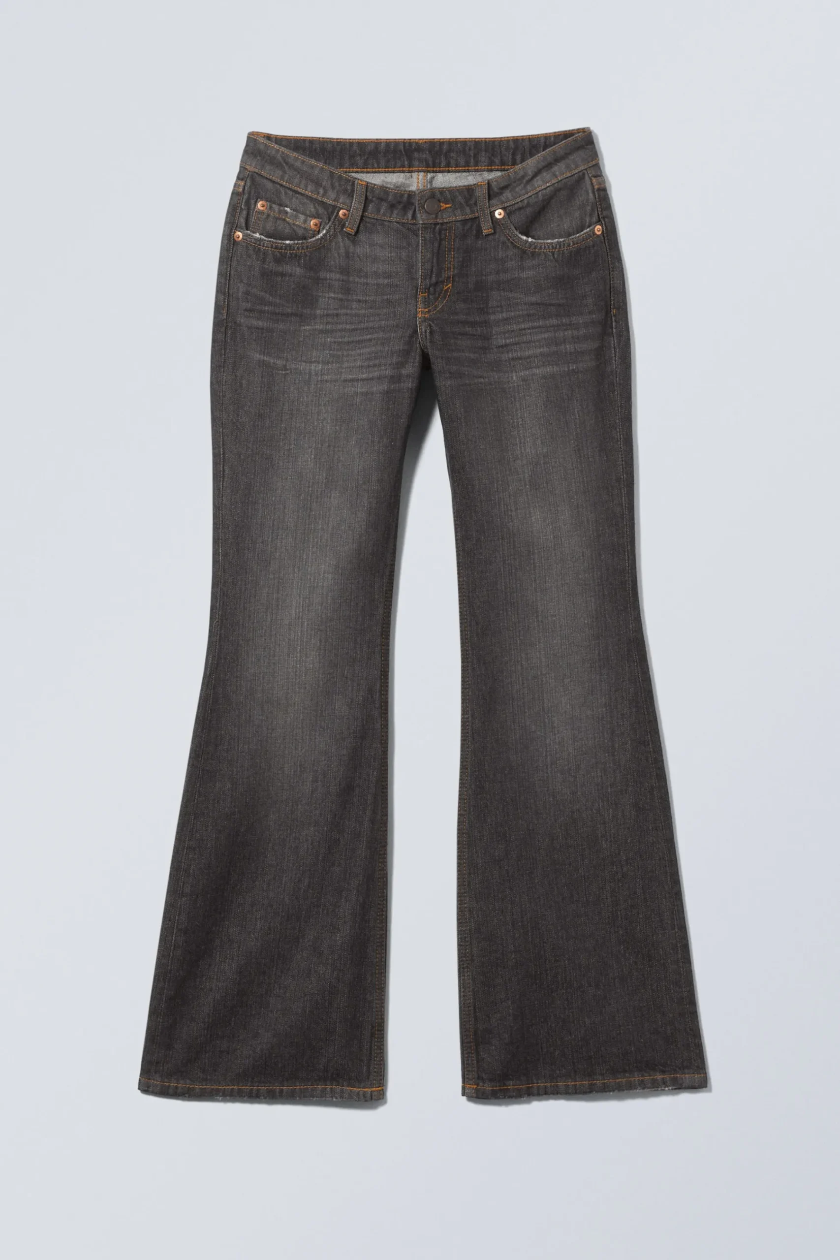 Weekday NOVA LOW RISE SLIM BOOTCUT LEG JEANS ash black black Online