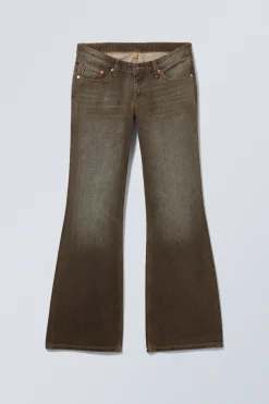 Weekday NOVA LOW RISE SLIM BOOTCUT LEG JEANS topaz dark brown Shop