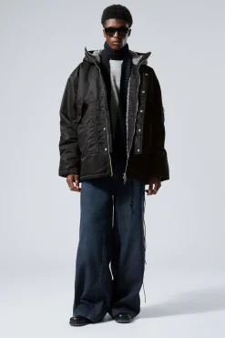 Weekday NYLON PADDED PARKA JACKET black Fashion