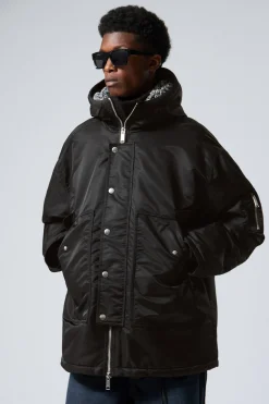 Weekday NYLON PADDED PARKA JACKET black Fashion