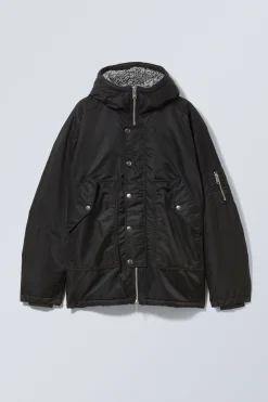 Weekday NYLON PADDED PARKA JACKET black Fashion