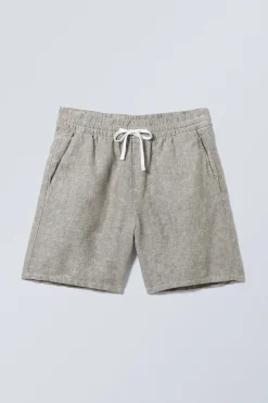 Weekday OLSEN LINEN SHORTS faded dusty mole Outlet
