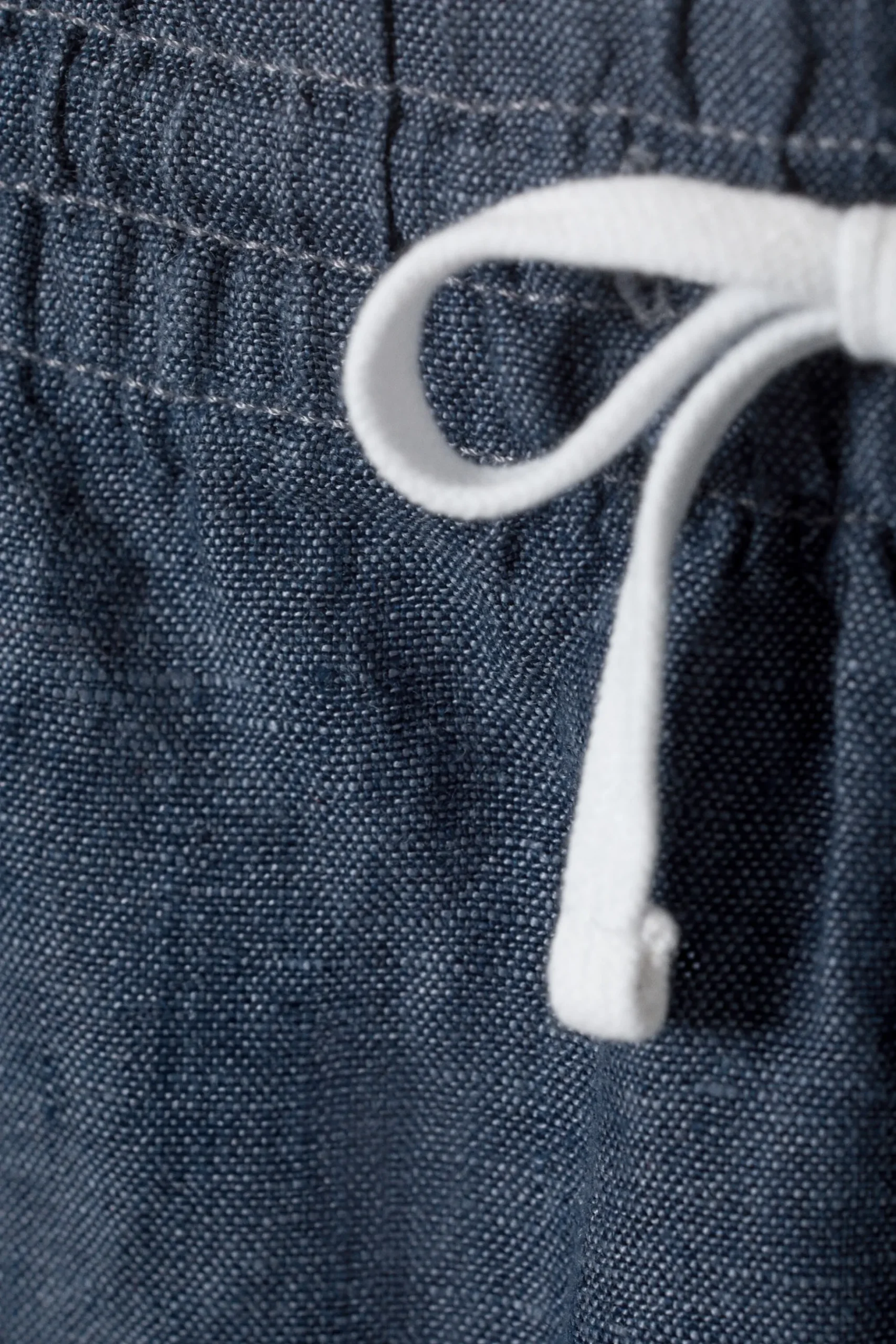 Weekday OLSEN LINEN SHORTS dark blue melange Best Sale
