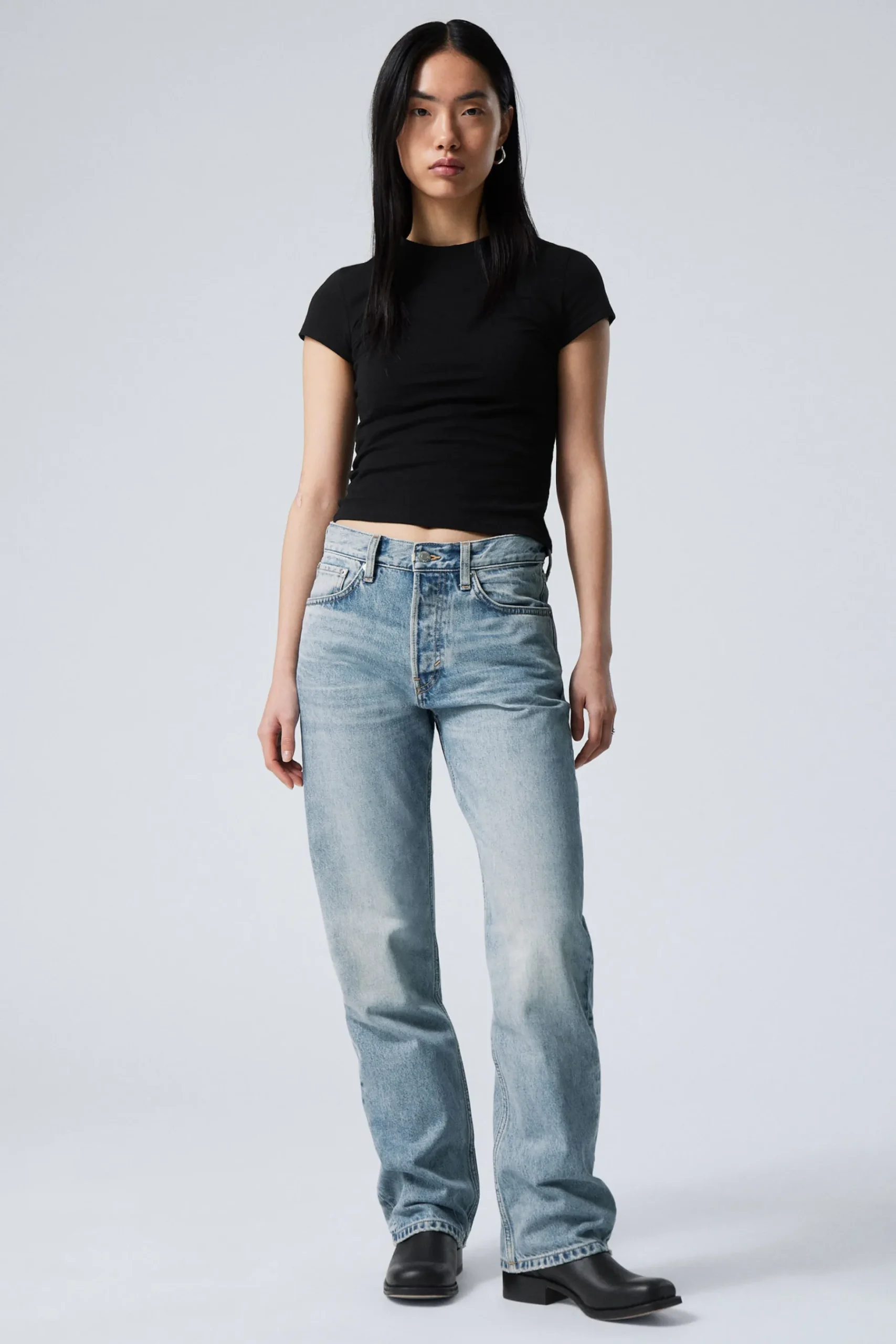 Weekday ORBIT MID RISE REGULAR STRAIGHT LEG JEANS seventeen blue medium blue Flash Sale