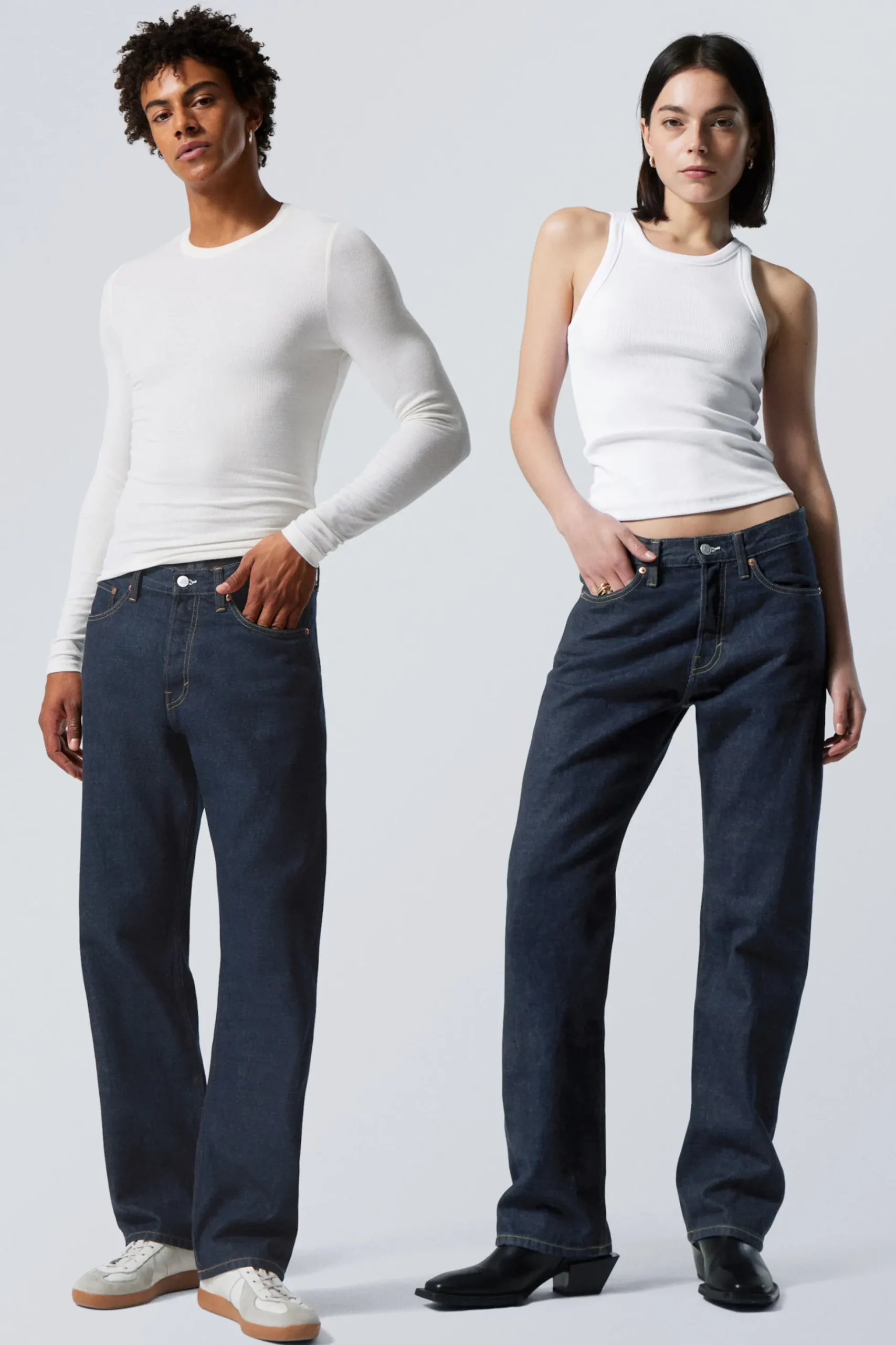 Weekday ORBIT MID RISE REGULAR STRAIGHT LEG JEANS blue rinse Flash Sale