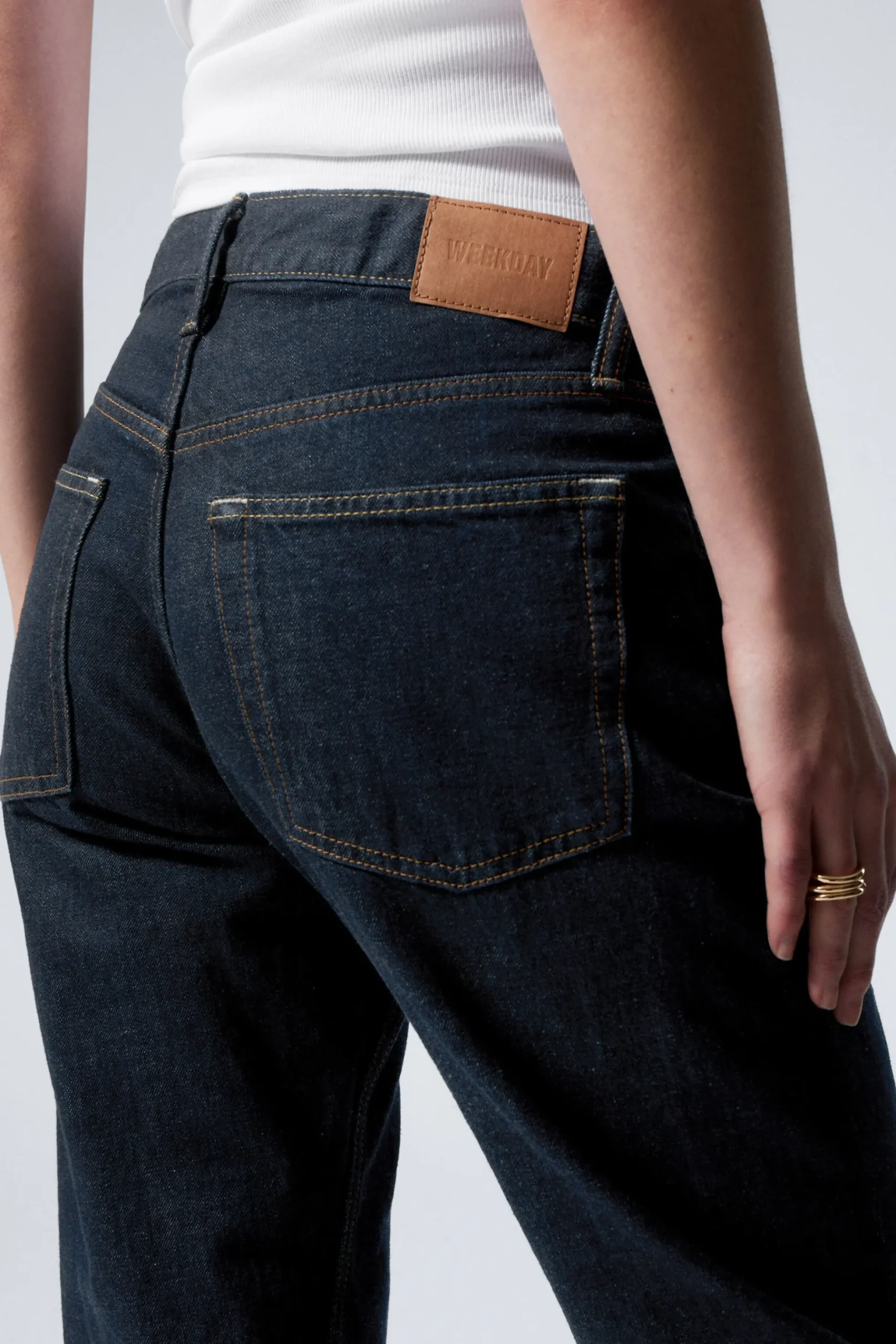 Weekday ORBIT MID RISE REGULAR STRAIGHT LEG JEANS blue rinse Flash Sale