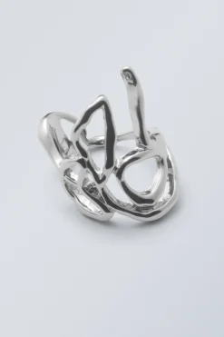 Weekday ORGANIC SHAPED RING silver Clearance