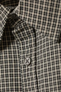 Weekday OVERSIZED CHECKED SHIRT black/beige check Best Sale
