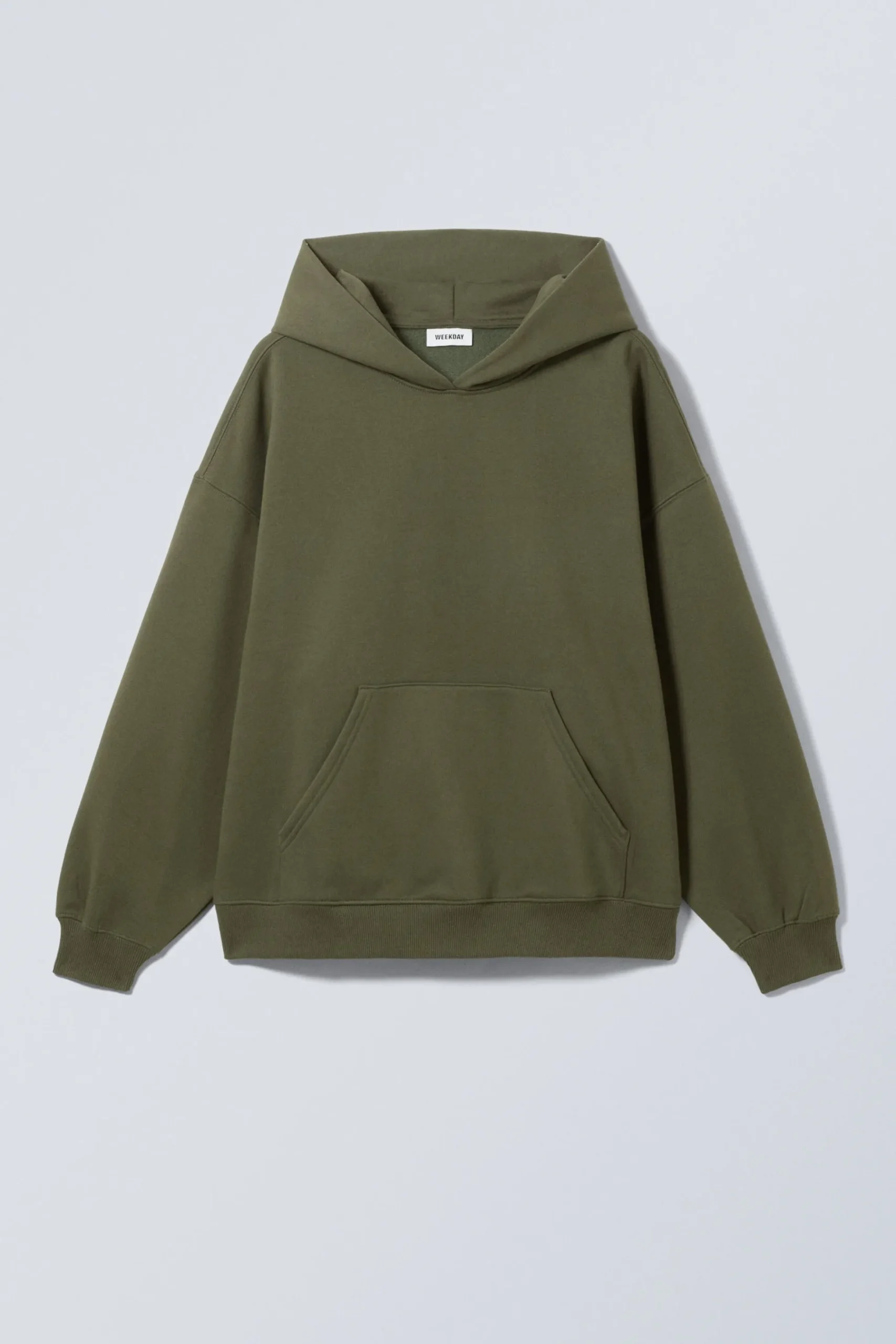 Weekday OVERSIZED HEAVYWEIGHT HOODIE dark khaki green Fashion