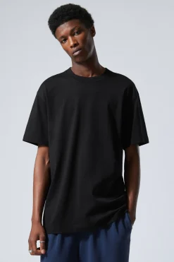 Weekday OVERSIZED HEAVYWEIGHT T-SHIRT black Best